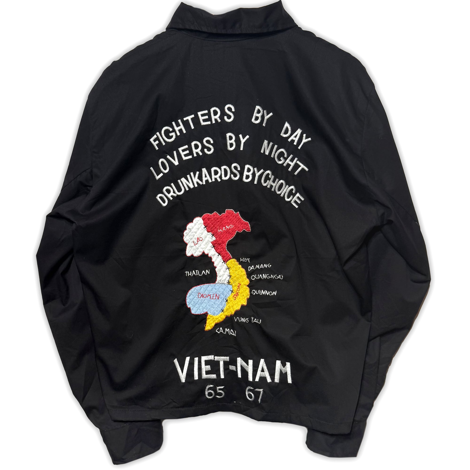 新品】福 ドラゴン 刺繍 ベトナムスーベニア ツイルジャケット