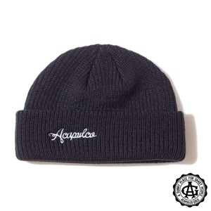 【ACAPULCO GOLD/アカプルコ ゴールド】CABLE BEANIE ニット帽 / NAVY / FW25 セール対象外