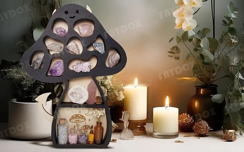 壁装飾 フローティングシェルフ クリスタル 収納 壁掛けシェルフ 木製フローティングシェルフ ニューイングランド 手作り 素朴なパイン キッチン オフィス　リビングルーム　ヨガルーム　寝室  手作り