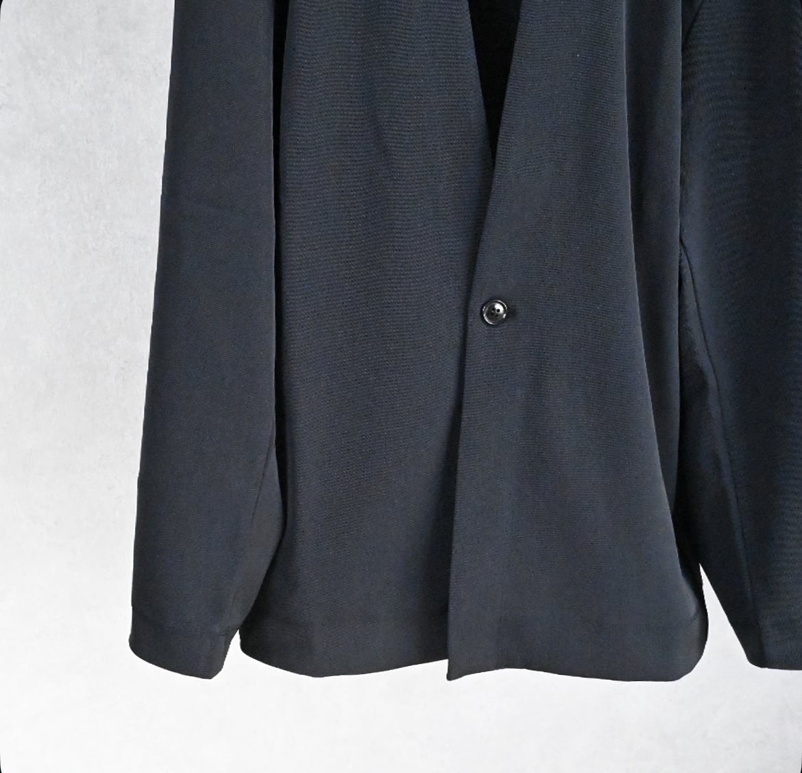 LAMOND (ラモンド) ノーカラージャケット カーディガンブラックsize3 LAMOND (ラモンド) LM-O-113-TM [THERMO TWILL NO COLLAR JACKET