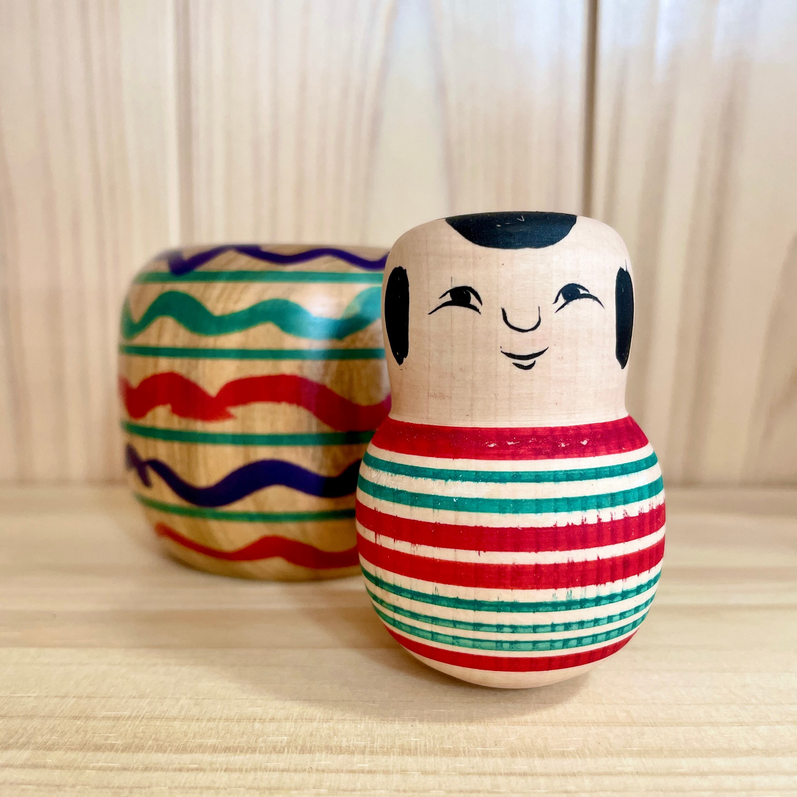 陳野原幸紀工人：土湯系】こけし えじこ ：3.2寸 9.5㎝ N11YJ-20