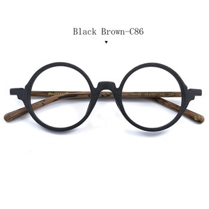 Retro Wood Grain Glasses -round- / レトロ ウッド グレイン メガネ -ラウンド-　