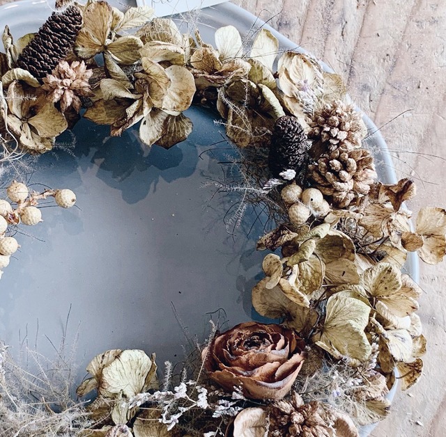 ドライフラワーリース