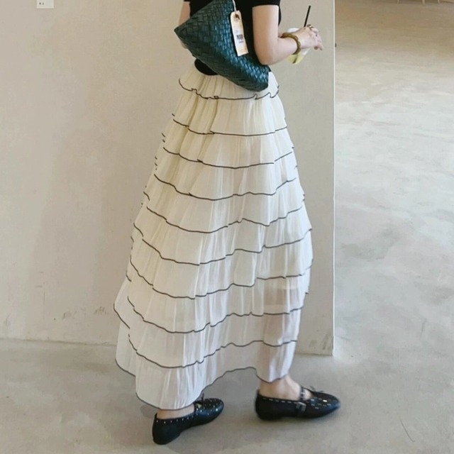 Two-tone multi-layer cake skirt 00119