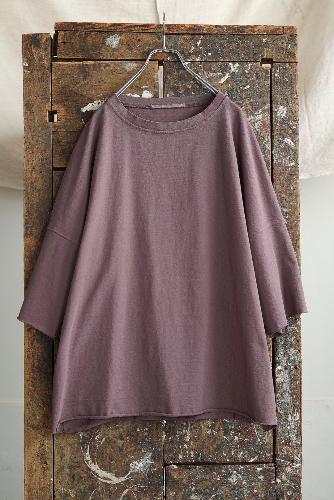 ALBUM DI FAMIGLIA - U1724 UNISEX BOXY BIG T-SHIRT HC / MAUVE