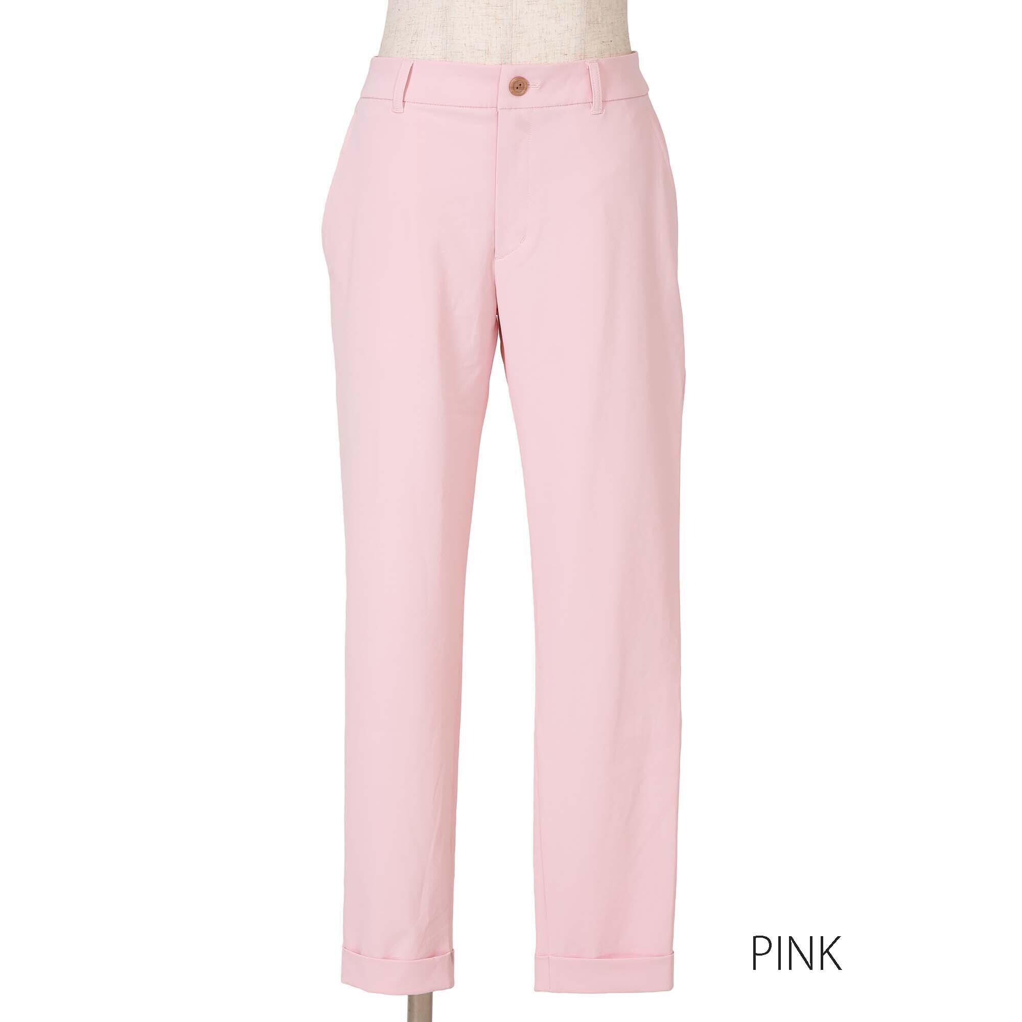 FBAL-LPNT27　レディース　裾ダブルロングパンツ