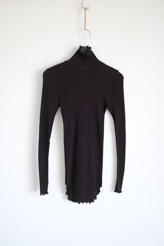 [HAKUJI] Wool rib H/N PO / black