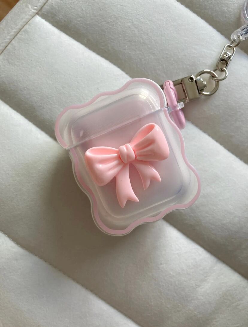 AirPodsケース》クリア✖️うねうね✖️リボン | Pay ID