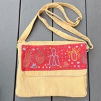 【レンテン族刺繍】斜め掛けバッグ　黄・赤