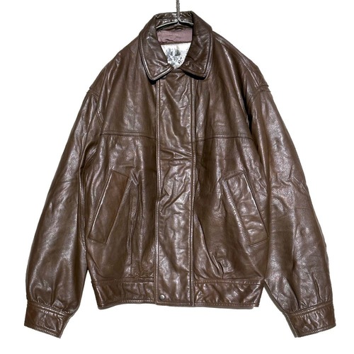 [LUIS ALVEAR] Vintage Single Zip Up Leather Jacket [1990s-] Vintage Single Leather Jacket