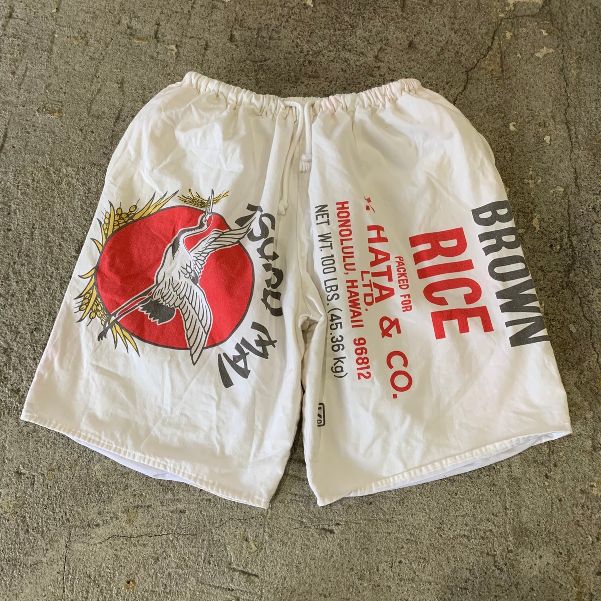 vintage rice bag remake shorts | What’z up