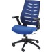 オフィスチェア ブルー メッシュチェア 肘付き 事務所 椅子 デスクチェア パソコンチェア 高さ調整 キャスター付き