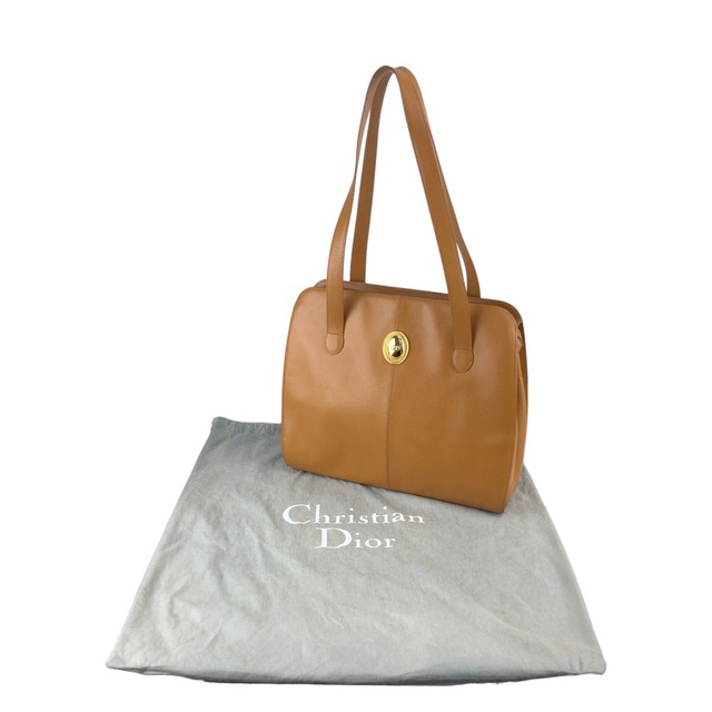 Christian Dior クリスチャン ディオール ハンドバッグ ブラウン CDロゴ レザー トートバッグ vintage ヴィンテージ オールド i5u28h