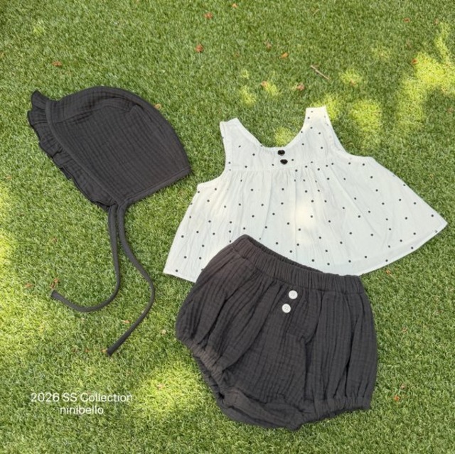 【6/18〆予約】<ninibello>  bebe Bubble pop sleeveless blouse