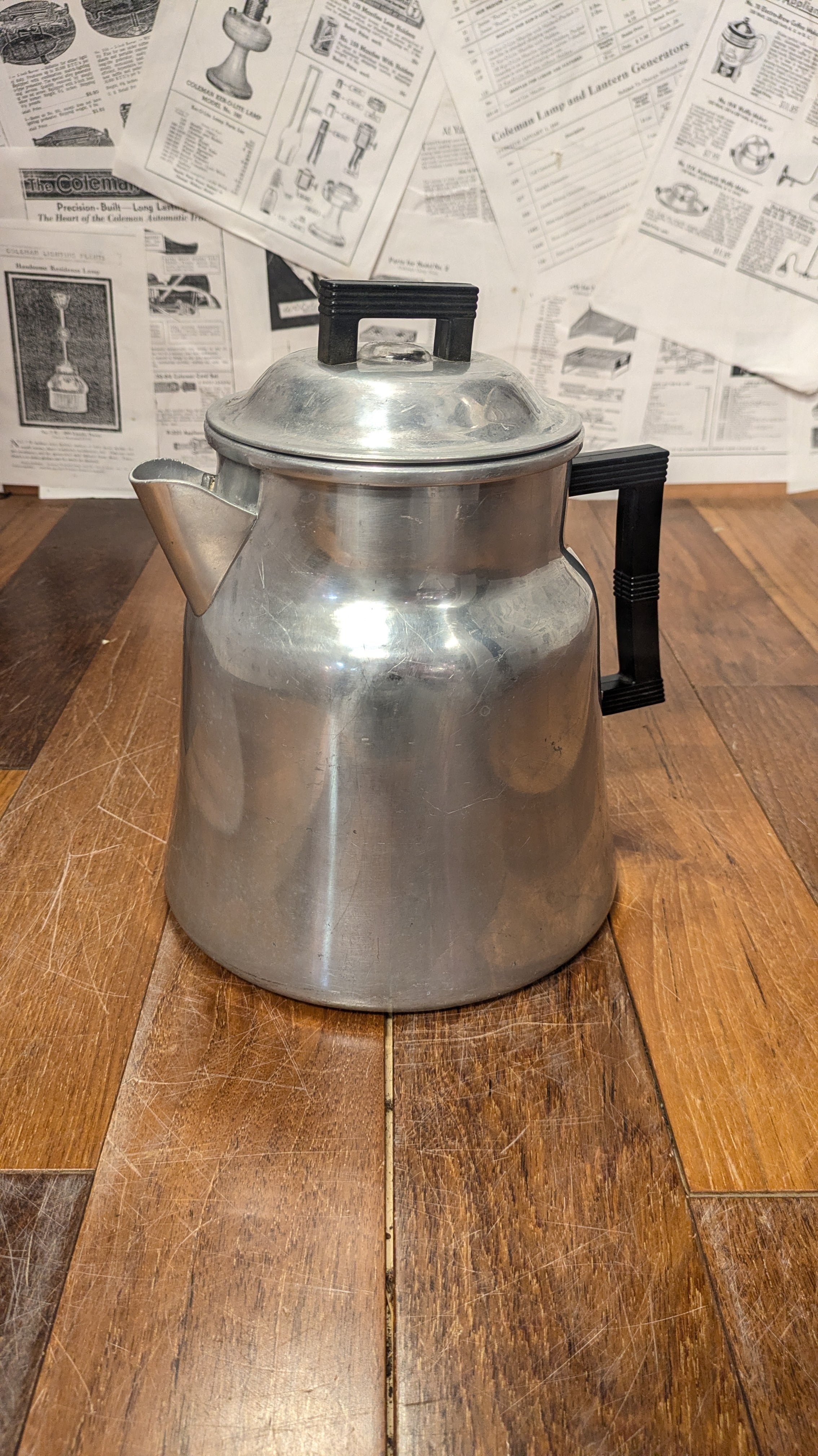 良品　ビンテージ品　アメリカ製ウェアーエバー社のパーコレーター#3116 Vintage WEAREVER No3016 Aluminium Percolator Kettle madeinUSA