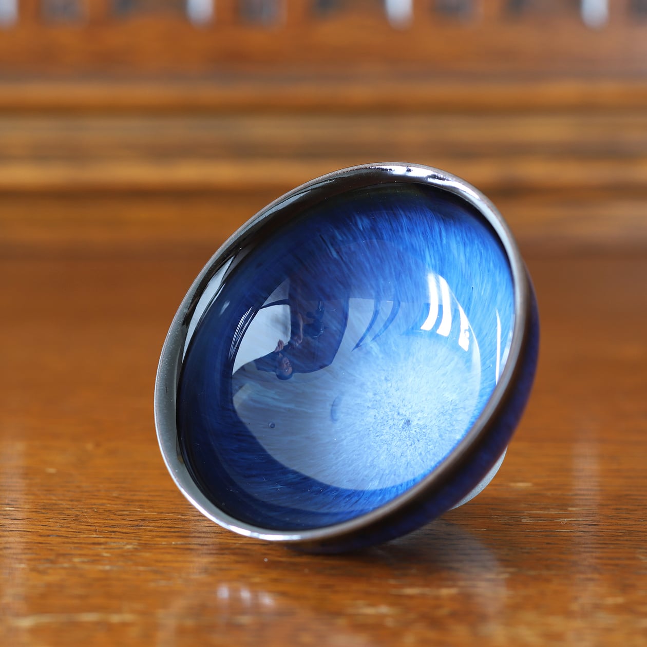 青木清晃 天目「宙」 ぐい呑み （一点物） 【 木箱入り】 | にっこう