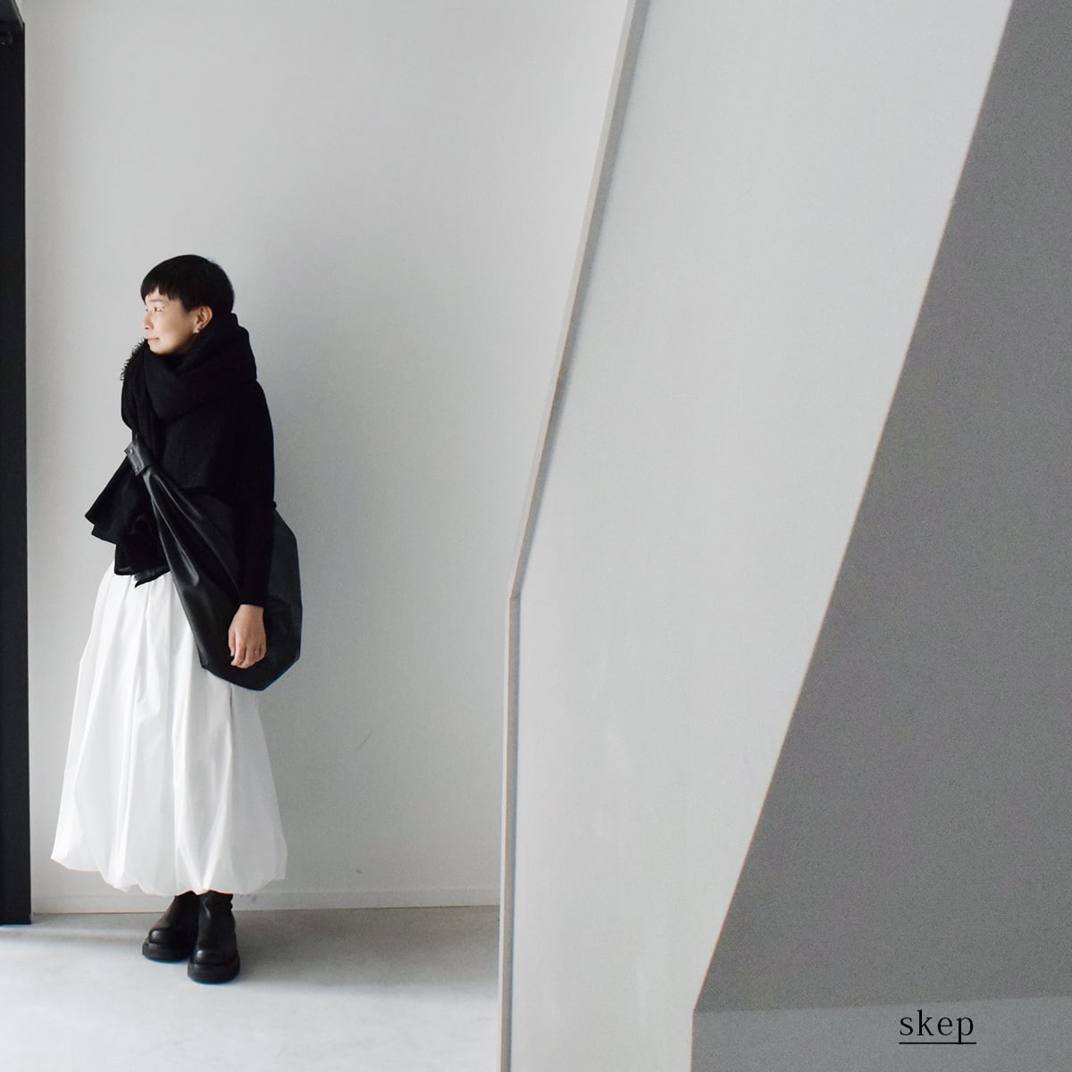 バルーンスカート：白［SK33STWH］ | skep-online shop