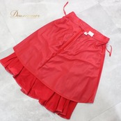 社交ダンス 衣装 スタンダード スカート レッスンウェア レディース Sekin レッスンウェア レッド系 赤 練習着 キラキラ タンゴ スカート モダン スカート ベリーダンス風 フレアスカート 揺れる ステージ衣装 ダンス 衣装 練習用 ダンスレッスン フィギュアスケートではない きらきら ラメ調 光る 光沢 ふんわり シフォン風 ポリエステル製 ファスナー仕様