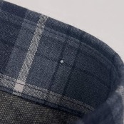 カシミヤ混 DAKS ダックス チェック 長袖シャツ 105/グレー系 メンズ