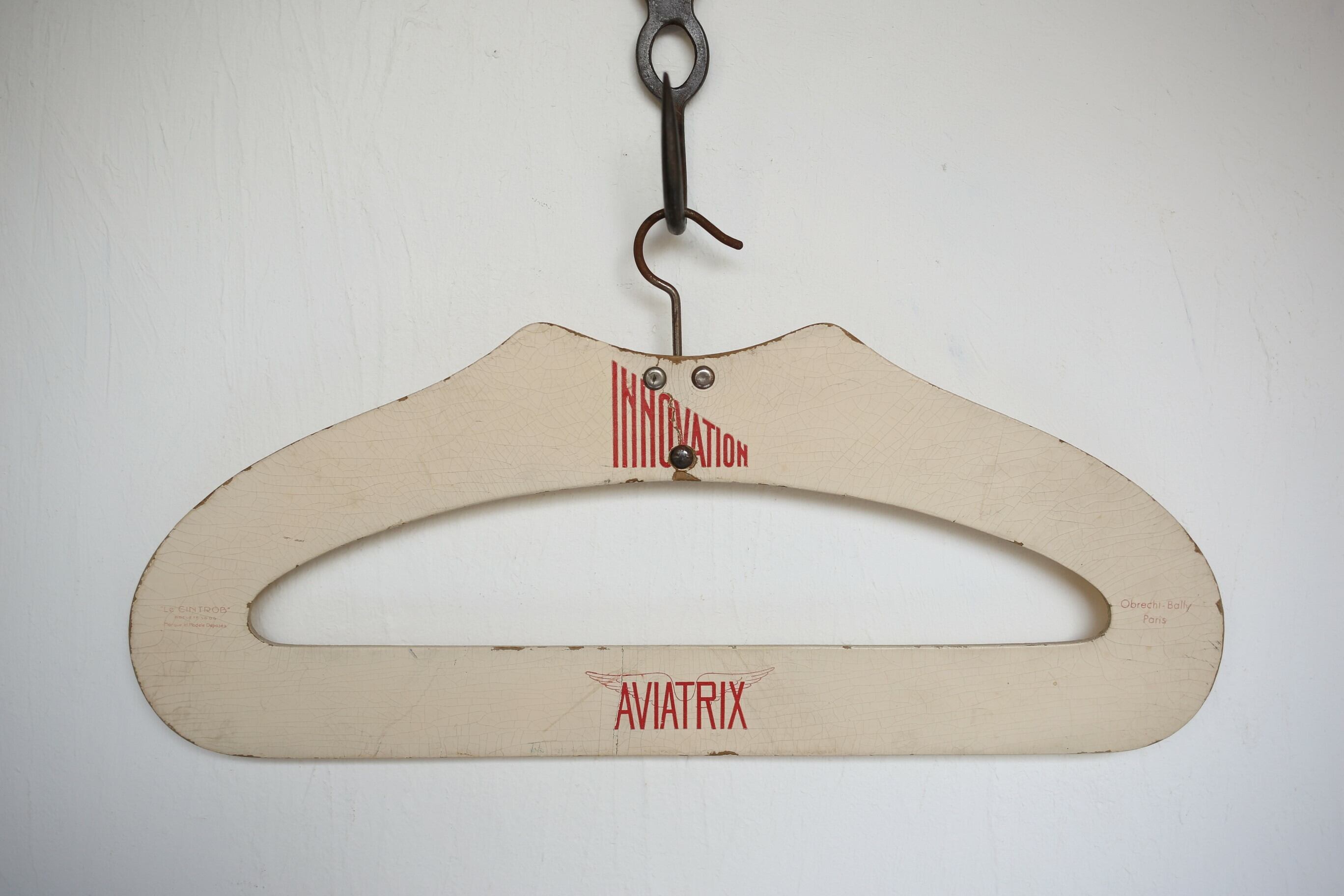 フランス アンティーク ヴィンテージ ハンガー 『AVIATRIX』 N-01738