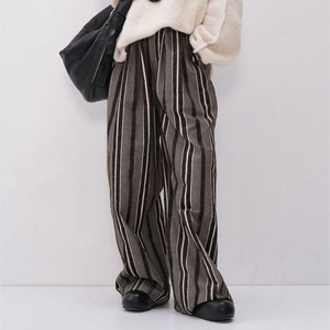 Stripe Wide Pants 502418