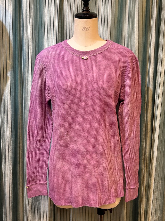 garment dye thermal  purple＆pastel purple rose