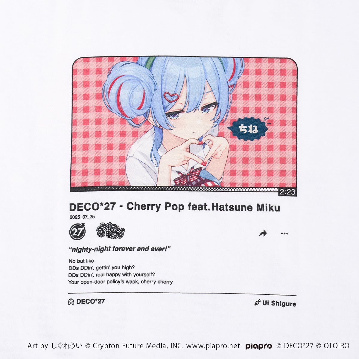 チェリーポップ】サムネイルTシャツ / ホワイト【予約対象商品