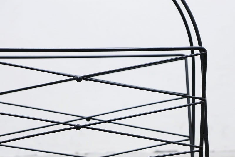 U.S. ヴィンテージ ワイヤー マガジンラック 雑誌 本 収納 モダン