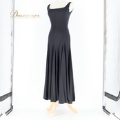 フラメンコ 衣装 エルモサイベリア HERMOSA IBERIA ワンピース ドレス ブラック系 黒 無地 レッスン 練習着 ダンス パーティ 伸縮 シンプル ロングドレス おしゃれ ダンスレッスン用 フラメンコドレス 練習用衣装