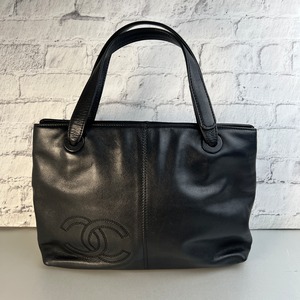 CHANEL シャネル ココマーク  レザー ハンドバッグ ブラック A-10175