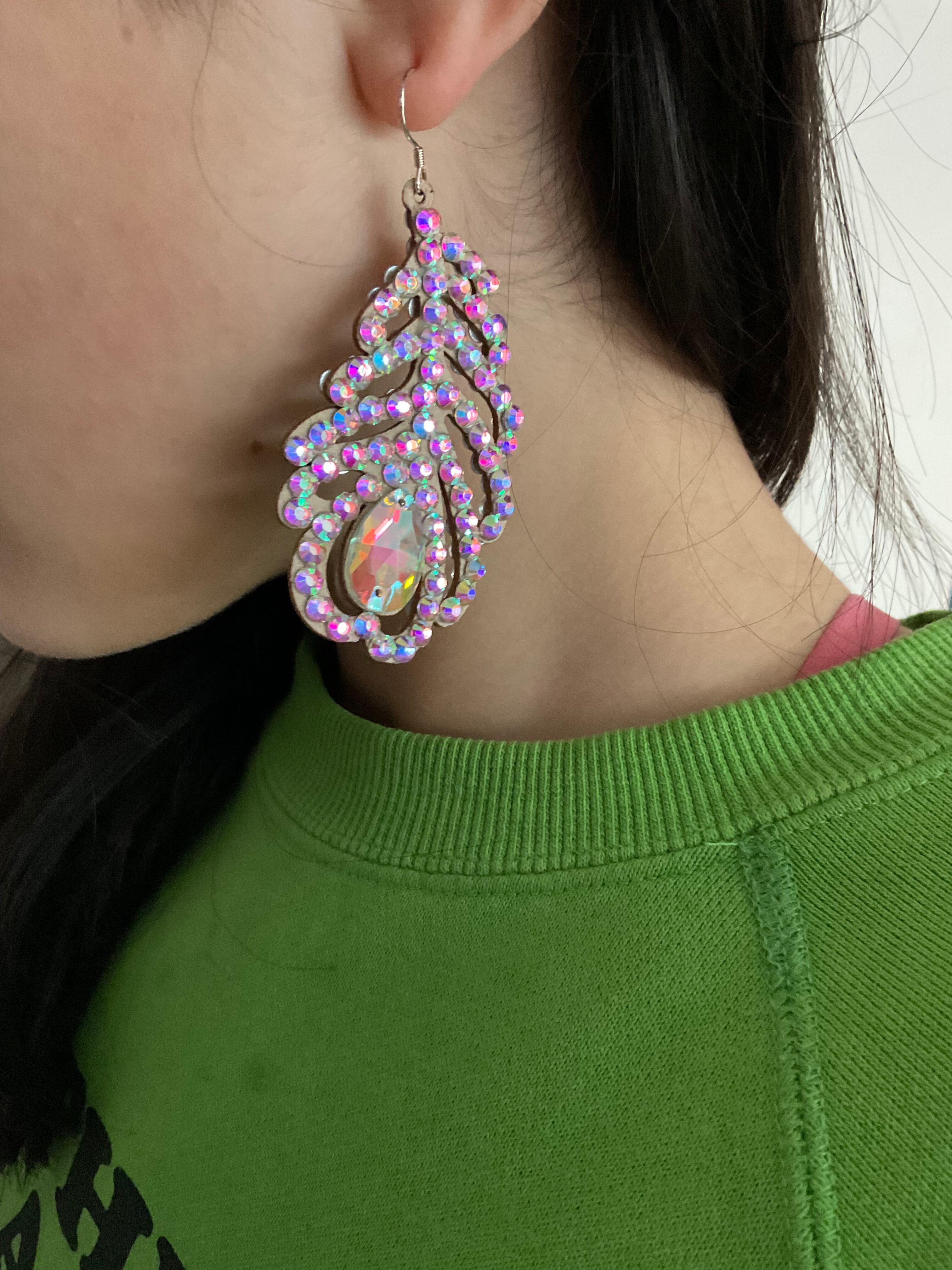 1ペアイアリング ピアスベリーダンス手作りパーティー用のシックな