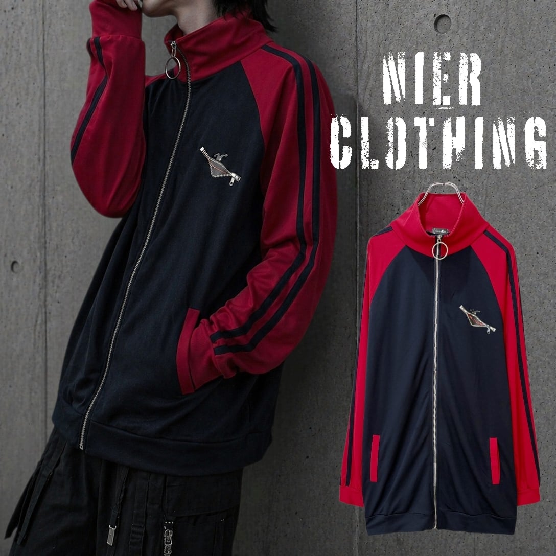 NieR ソウルドアウト品 BIG SIZE BICOLOR ZIP OUTER【DESIGN刺繍】 UNISEX BICOLOR ZIP OUTER ✖️✖️✖️ | NIER CLOTHING
