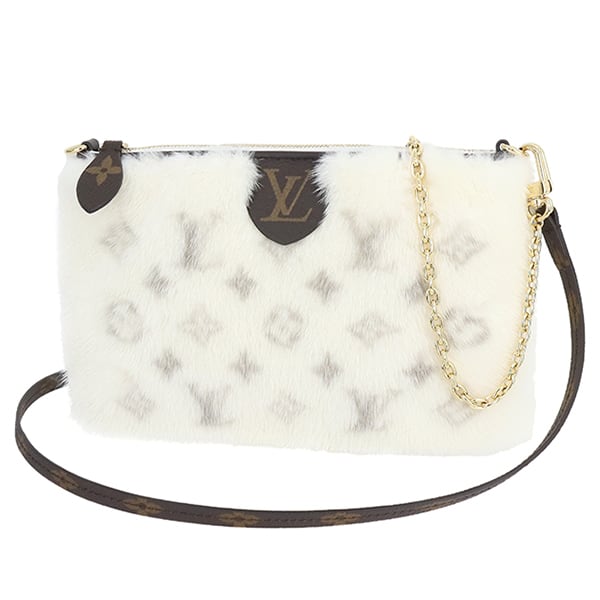 New LOUIS VUITTON ルイヴィトン ネオポシェットミラ モノグラム ミンクファー ホワイト 2WAY ミニバッグ M59294 新品