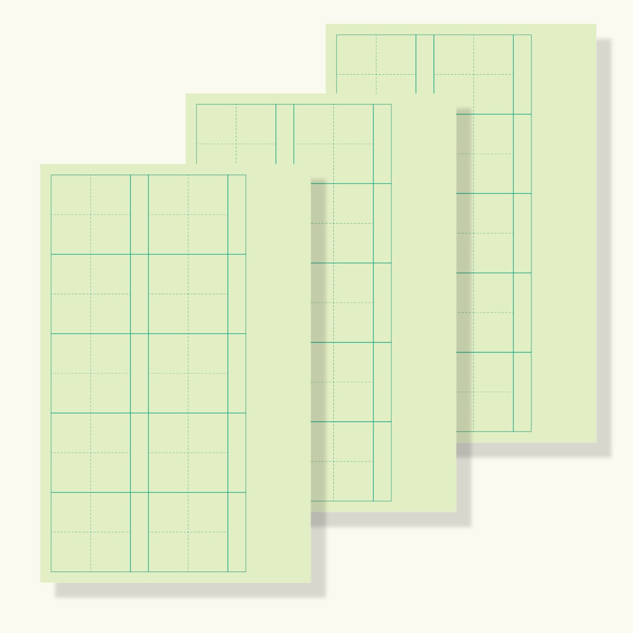 マス目フセン"Kaketa!"<long> (×3)