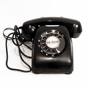 ダイヤル式・黒電話・600-A2・昭和レトロ・No.200426-21・梱包サイズ80