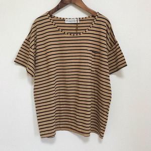 Border Tee / camel×black