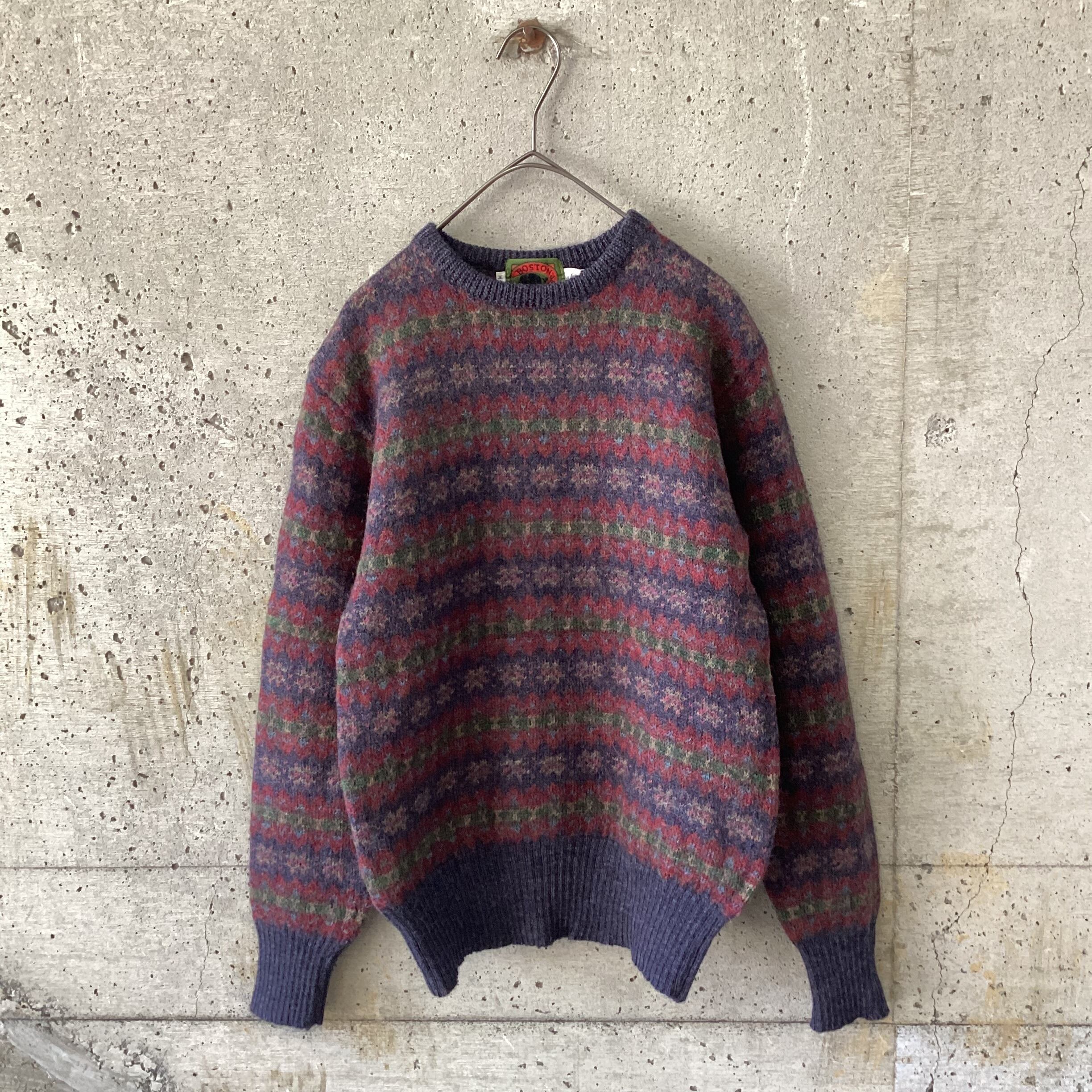 All-over pattern knitwear in calm tones