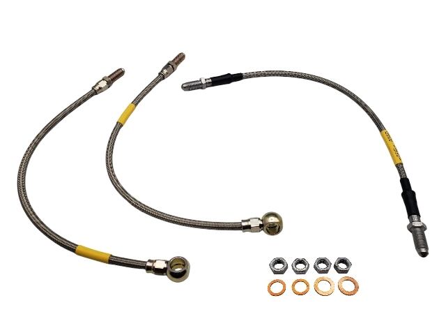 77210 ブレーキホースセット、ステンメッシュ、ワイドトラック +2ポットキャリパー、S3 De-Dion