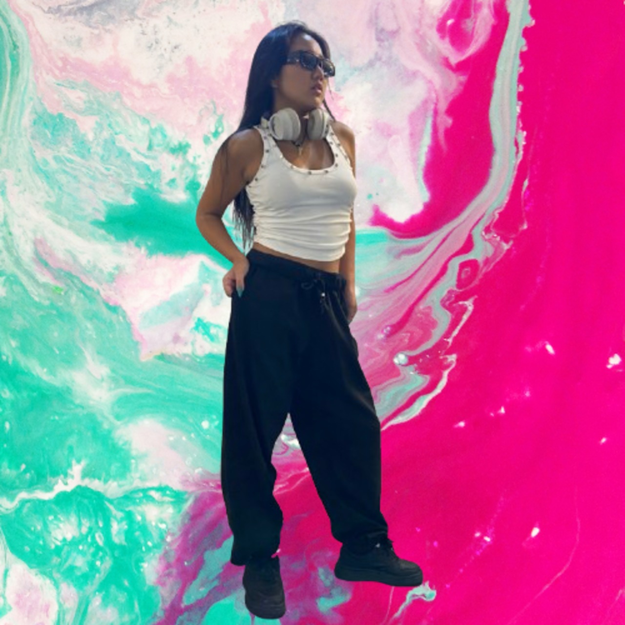 KANAORANGE Sweat  paints brack