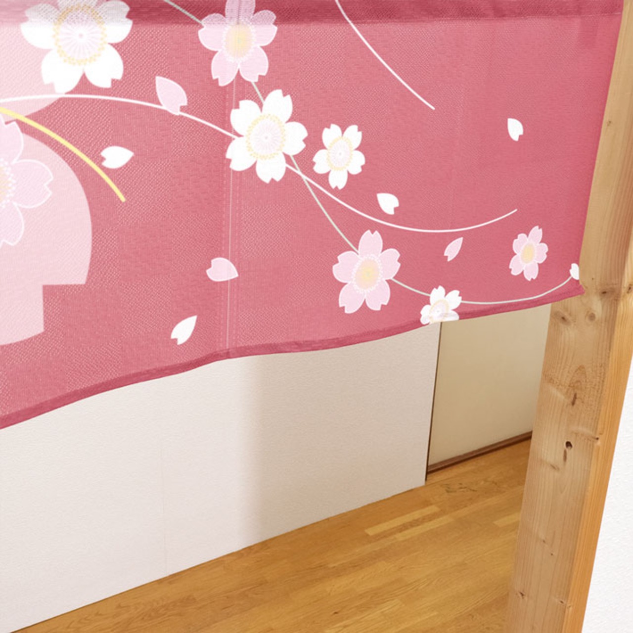 【受注生産】のれん 線桜 85×30cm 27536