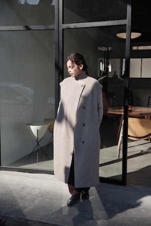 British Herringbone Sleeveless Coat