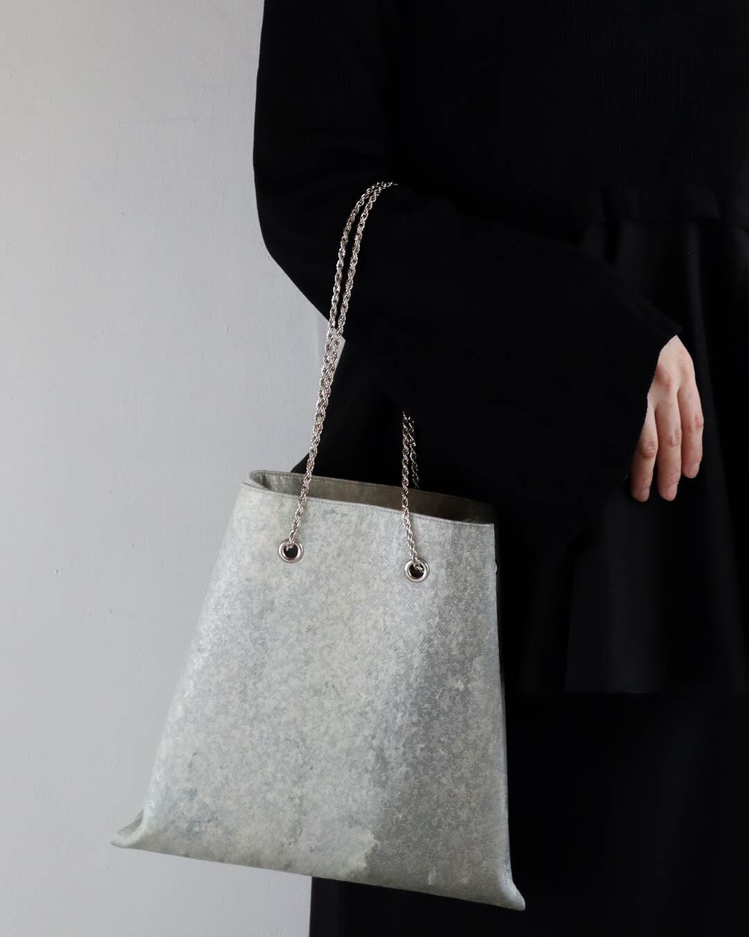 Obi Drawstring Bag Large/モルタルグレー/帯リメイクバッグ | KIMONO