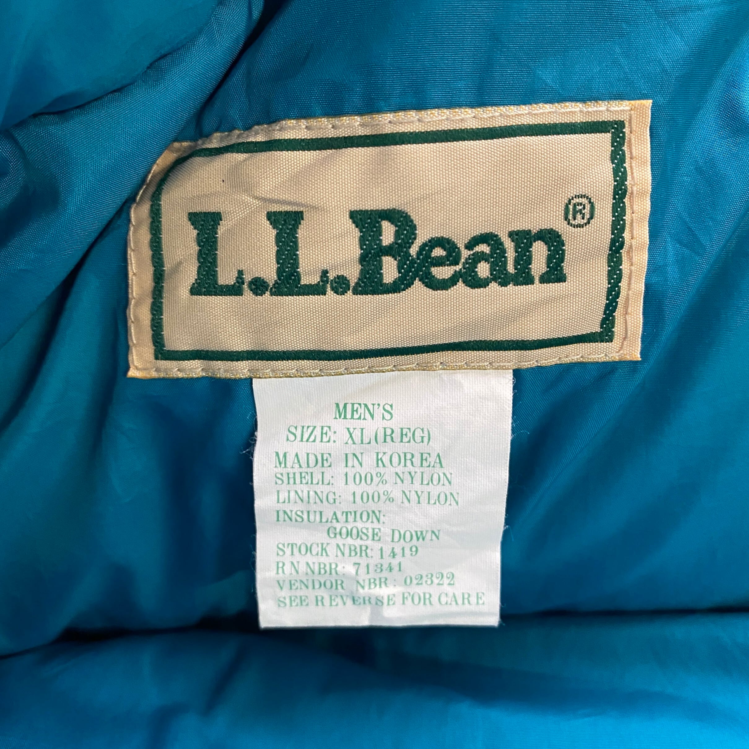 エルエルビーン 80年代 USA製 グースダウンベスト ターコイズブルー エルエルビーン 80年代 USA製 グースダウンベスト ターコイズ