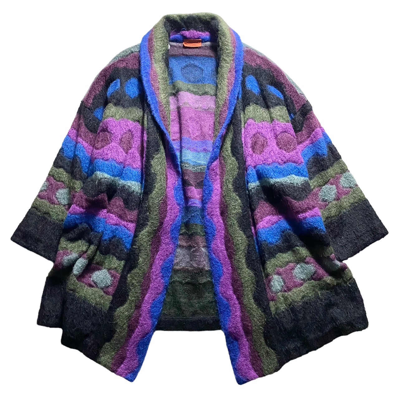 MISSONI shawl collar mohair knit jacket