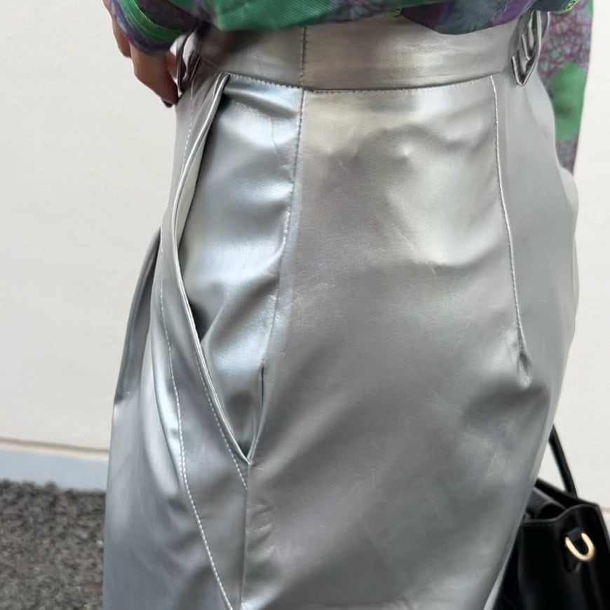 シルバーレザーパンツ_LN02921 | lanan(ラナン)