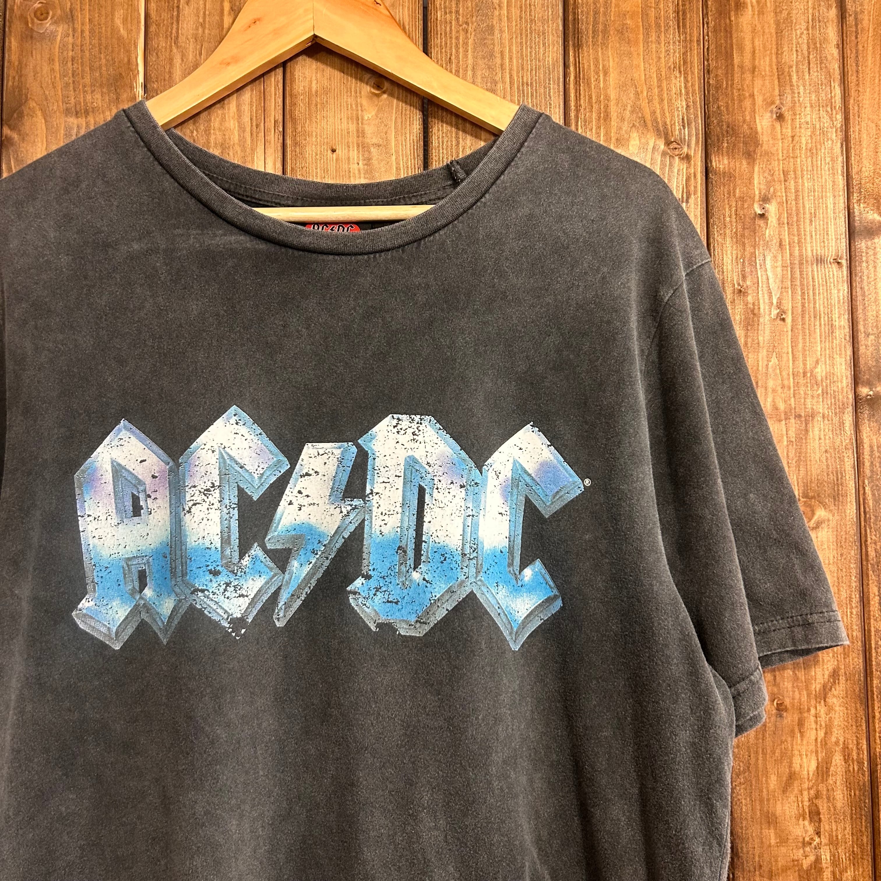 新品未使用品　AC/DC ACDC　バンドTシャツ 90sプリント　加工　L