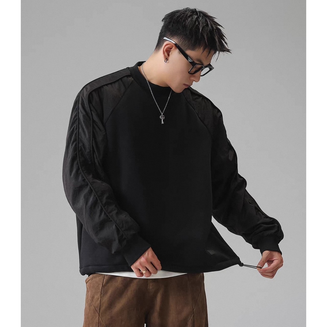 Switch sleeve raglan sweat 1239 - 3