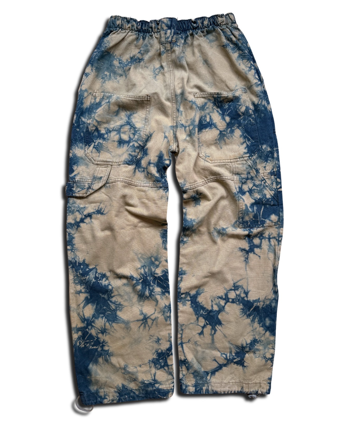【1着限定販売 / 最短即日発送】藍染めタイダイリメイクワークパンツ