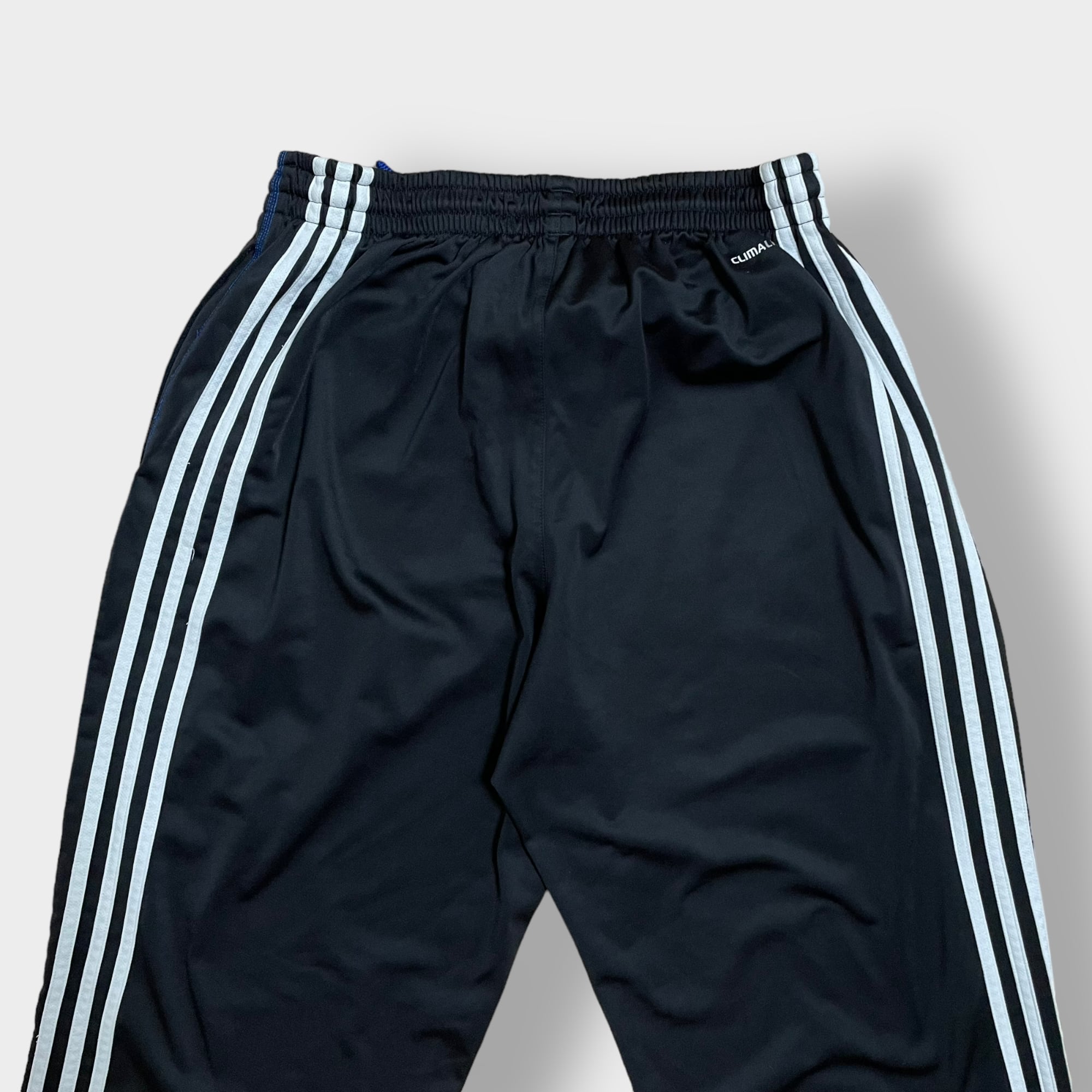 adidas】トラックパンツ ジャージ プリント ロゴ ブラック スリー