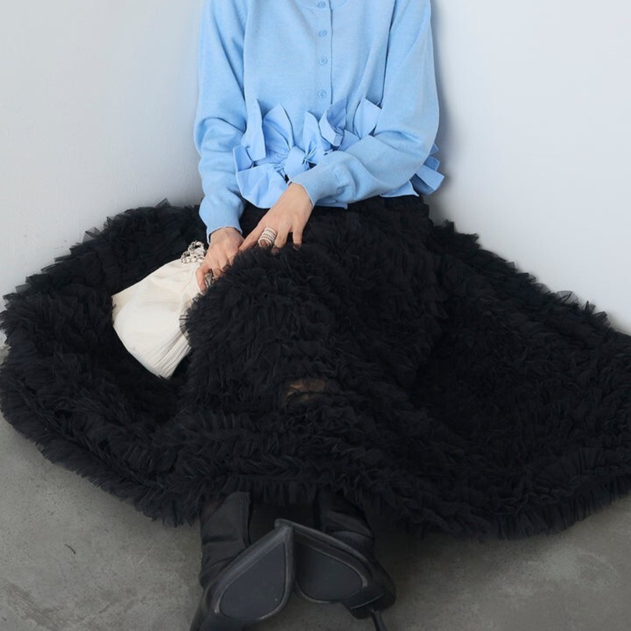 Chiffon Ruffle Layered Skirt / シフォン ラッフル レイヤード スカート